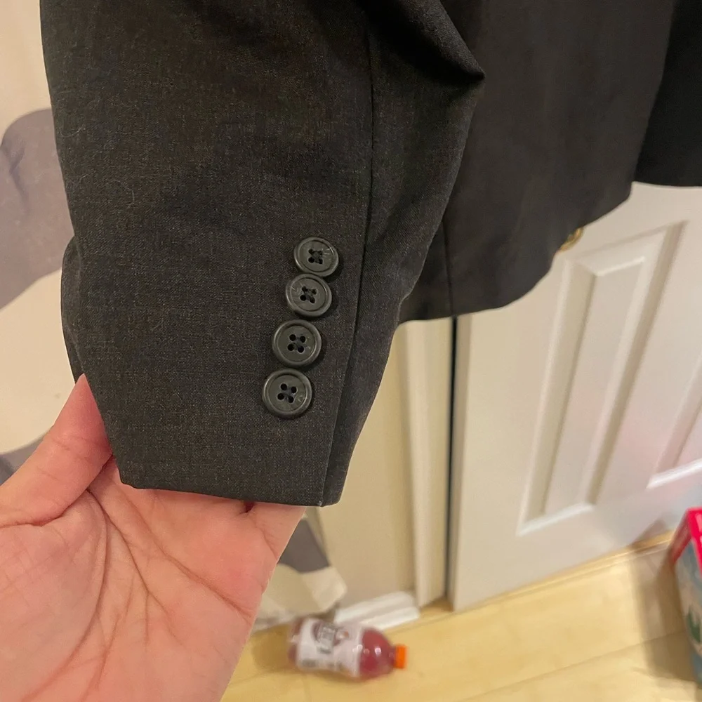 J. Crew Men's Dark Gray Blazer/Suit Jacket 100% Wool size‎ 42R